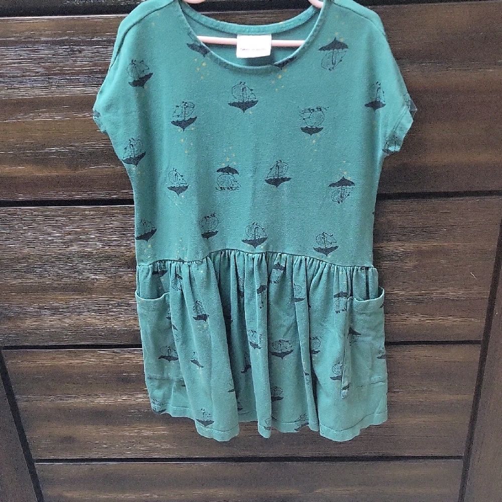 Hanna Andersson  Raglan Dress Sz120 6-7